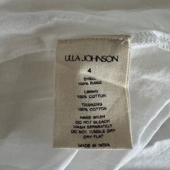 Ulla Johnson Aviva Knitted Cotton-trimmed Ramie Midi Dress in Pristine 4 - Picture 12 of 14